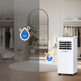 Caspian Cove Eira 5,000 BTU White 4-in-1 Portable Air Conditioner with Window Kit