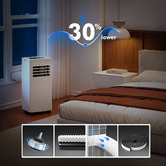 Caspian Cove Eira 9,000 BTU 5-in-1 Portable Air Conditioner with Window Kit