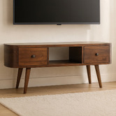 Solid State Studio Ares 2 Drawer Mango Wood TV Unit