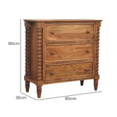 Solid State Studio Ember Mango Wood 3 Drawer Chest