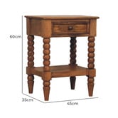 Solid State Studio Ember Mango Wood Bedside Table