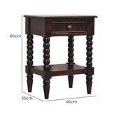 Solid State Studio Ember Mango Wood Bedside Table