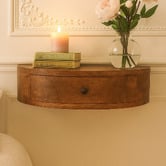 Solid State Studio Hailee Mango Wood Wall-Mounted Bedside Table