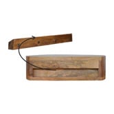 Solid State Studio Hailee Mango Wood Wall-Mounted Bedside Table