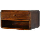 Solid State Studio Kilea Mango Wood Wall-Mounted Bedside Table
