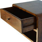 Solid State Studio Kilea Mango Wood Wall-Mounted Bedside Table
