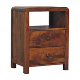 Solid State Studio Dean 2 Drawer Mango Wood Bedside Table