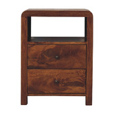 Solid State Studio Dean 2 Drawer Mango Wood Bedside Table