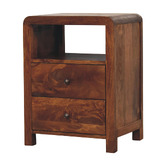 Solid State Studio Dean 2 Drawer Mango Wood Bedside Table