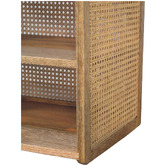 Solid State Studio Jenna Mango Wood &amp; Rattan Bedside Table