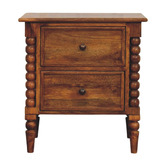 Solid State Studio Ember 2 Drawer Mango Wood Bedside Table