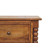 Solid State Studio Ember 2 Drawer Mango Wood Bedside Table