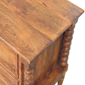 Solid State Studio Ember 2 Drawer Mango Wood Bedside Table