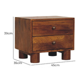 Solid State Studio Avery Mango Wood Bedside Table
