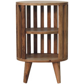 Solid State Studio Gardenia 2 Shelf Mango Wood Bedside Table