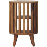 Solid State Studio Gardenia 2 Shelf Mango Wood Bedside Table