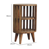 Solid State Studio Gardenia 2 Shelf Mango Wood Bedside Table