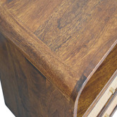 Solid State Studio Chesnut Austra Mango Wood &amp; Rattan Bedside Table