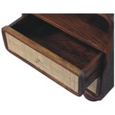 Solid State Studio Chesnut Austra Mango Wood &amp; Rattan Bedside Table