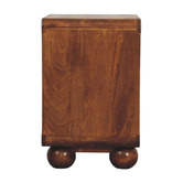 Solid State Studio Chesnut Austra Mango Wood &amp; Rattan Bedside Table