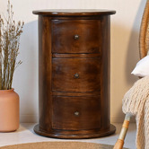Solid State Studio Feline Mango Wood Bedside Table