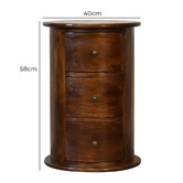 Solid State Studio Feline Mango Wood Bedside Table