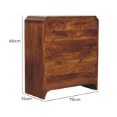 Solid State Studio Ayden Mango Wood 3 Drawer Chest