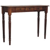Solid State Studio Walnut Huxley 3 Drawer Mango Wood Console Table