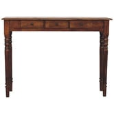 Solid State Studio Walnut Huxley 3 Drawer Mango Wood Console Table