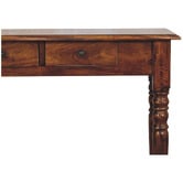 Solid State Studio Walnut Huxley 3 Drawer Mango Wood Console Table