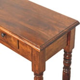 Solid State Studio Walnut Huxley 3 Drawer Mango Wood Console Table