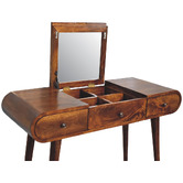 Solid State Studio Natalia Mango Wood Dressing Table with Mirror