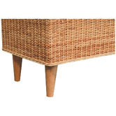 Solid State Studio Serafim Mango Wood &amp; Boucle Ottoman Bench