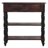Solid State Studio Demi 2 Drawer Recycled Mango Wood Console Table