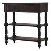 Solid State Studio Demi 2 Drawer Recycled Mango Wood Console Table