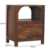 Solid State Studio Selena Recycled Mango Wood Bedside Table