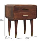 Solid State Studio Valenza Recycled Mango Wood Bedside Table