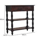 Solid State Studio Demi 2 Drawer Recycled Mango Wood Console Table