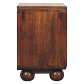 Solid State Studio Walnut Austra Mango Wood &amp; Rattan Bedside Table