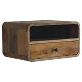 Solid State Studio Mikhail Mango Wood Wall-Mounted Bedside Table