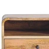 Solid State Studio Mikhail Mango Wood Wall-Mounted Bedside Table