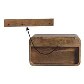 Solid State Studio Mikhail Mango Wood Wall-Mounted Bedside Table