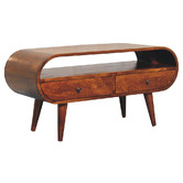 Solid State Studio Chestnut Yury 2 Drawer Mango Wood TV Unit
