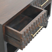 Solid State Studio Ambrose 2 Drawer Mango Wood Shoe Rack