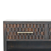 Solid State Studio Ambrose 2 Drawer Mango Wood Shoe Rack