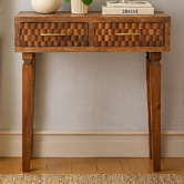 Solid State Studio Ambrose 2 Drawer Mango Wood Console Table
