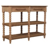 Solid State Studio Raisa 2 Drawer Mango Wood Console Table