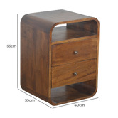 Solid State Studio Jesse Mango Wood Bedside Table