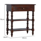 Solid State Studio Demi 1 Drawer Recycled Mango Wood Console Table