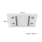 Sorella Living Inferno 1000W Bathroom Heater with Exhaust Fan